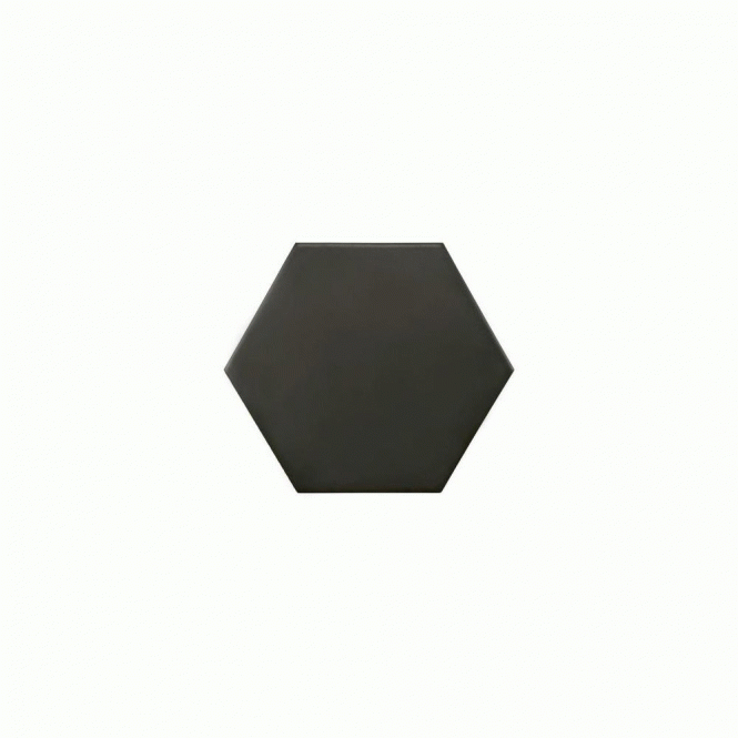 Hexagon Black 14,2X16,4 cm